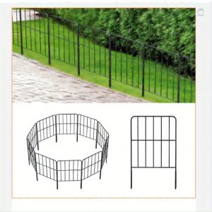 25pcs Garden Fence Panels Pet Guard Lawn Edging Flowerbed Border Panel 24