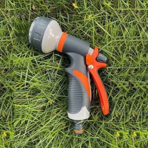 Multi-Function Garden Hose Nozzle, 8-Pattern High Pressure Sprayer, Handheld Watering Gun for Flowers, Lawn, and Vegetable Irrigation, Home Cleaning Tool with Multiple Components, No Battery Required