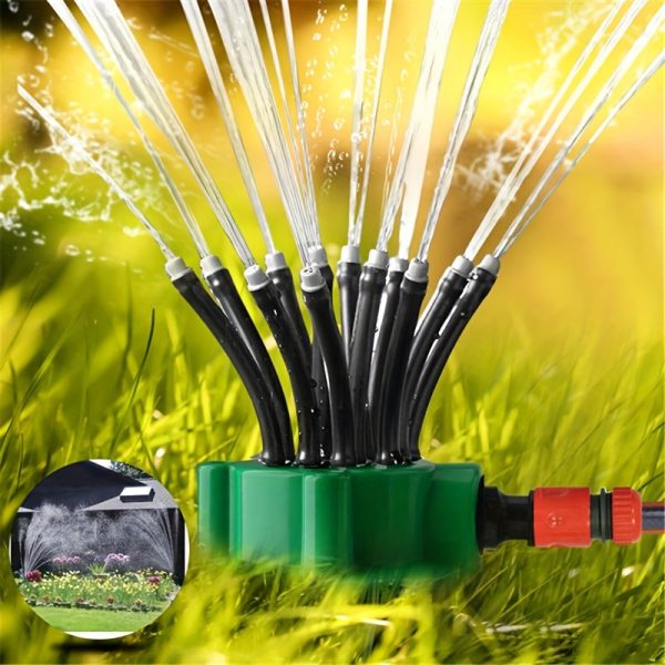 360-Degree Automatic Multi-Head Water Sprinkler for Garden Irrigation, Plastic Garden Watering Nozzle, Easy Installation, No Connector Thread, No Battery Required