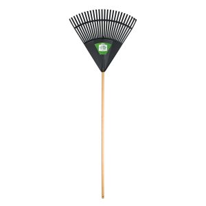 24-Inch Wood and Poly Leaf Rake