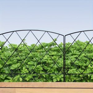 Decorative Garden Fence 24 In (H) X 10 Ft (L), Dog Rabbit Pet Fence Animal Barrier, Outdoor Rustproof Metal No Dig Fencing Border For Yard Patio Flower Bed