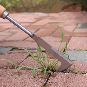 Ergonomic Manual Weeding Tool with Beechwood Handles And Pure Metal Blades for Lawn Mowing And Road Crack Clearing