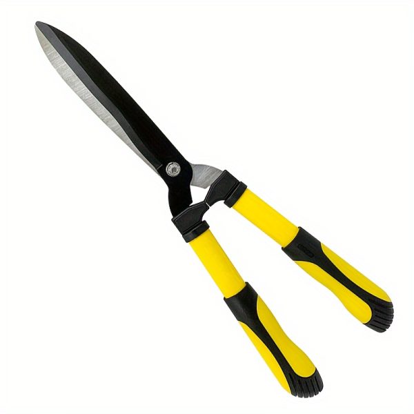 20inch Premium Hedge Shear With Steel Blades - Sharp And Durable - Ergonomic Grips And Shock-Absorbing Bumpers For Comfortable Trimming Of Bushes, Hedges, And Shrubs