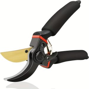 "Professional Titanium Bypass Pruning Shears (8.5"") - Super Sharp Premium Garden Shears for Pruning, Hedge Clippers, Heavy Duty Hand Pruners"