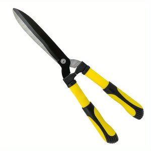 1pc 20-Inch Lightweight Hedge Shear With Precision Carbon Steel Blades - Ergonomic Non-Slip Grips For Trimming Medium To Large Hedges And Shrubs