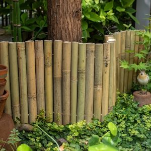 Sustainable Bamboo Garden Fence - Decorative Outdoor Barrier for Lawn, Patio & Yard, 1pc, Sustainable Plant Support, Flower Bed Border, Balcony Edge Guard, and Pathway Divider